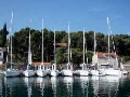 Yachts moored in Rogac bay